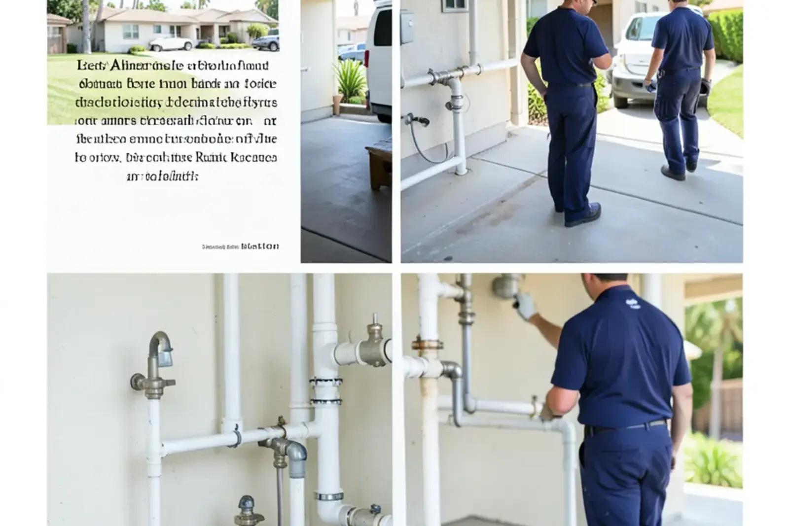 Completed plumbing installation operating smoothly after finding the main water shutoff valve on a slab home service