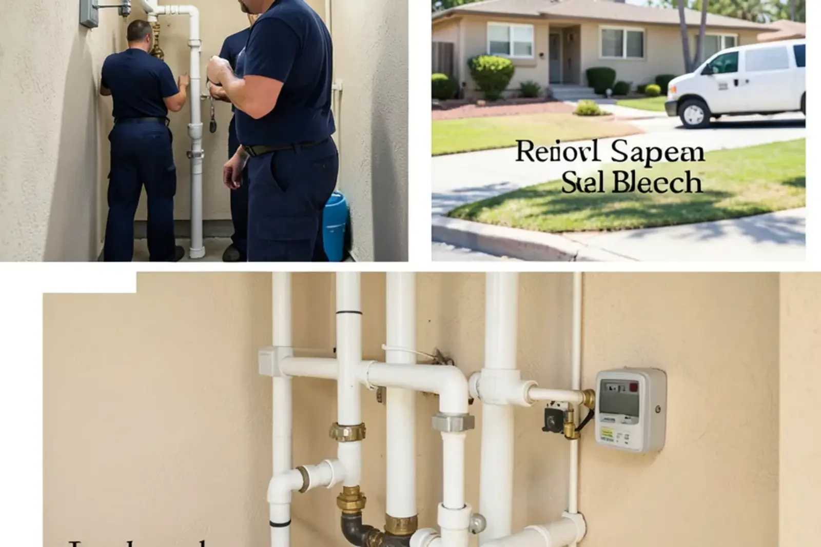 Completed plumbing installation operating smoothly after high coastal groundwater and low-elevation lots near Coyote Creek service